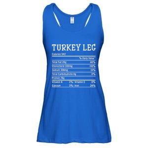 Turkey Leg Nutrition Thanksgiving Costume Food Facts Xmas Ladies Essential Flowy Tank