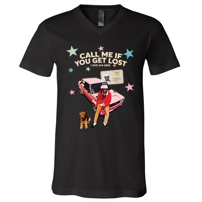 Tyler Lover Nostalgia Call Me If You Get Lost Vintage V-Neck T-Shirt