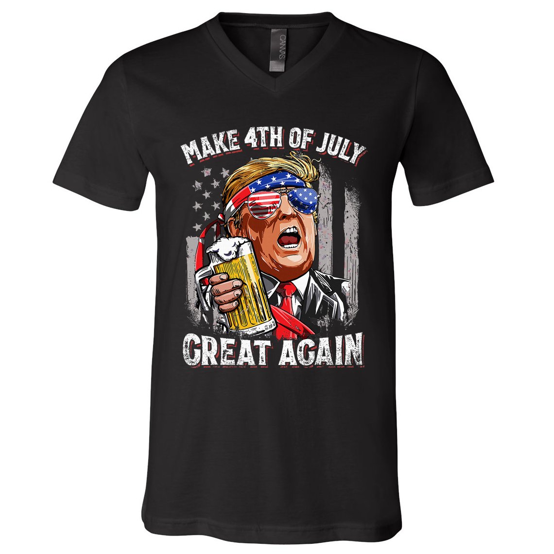 Trump Legends Never Die Fight Trump Assassination Attempt V-Neck T-Shirt