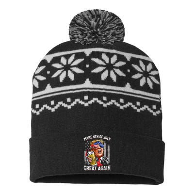 Trump Legends Never Die Fight Trump Assassination Attempt USA-Made Snowflake Beanie