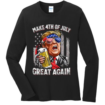 Trump Legends Never Die Fight Trump Assassination Attempt Ladies Long Sleeve Shirt