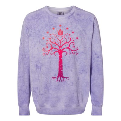 The Lord Of The Rings Gondor Tree Meaningful Gift Colorblast Crewneck Sweatshirt