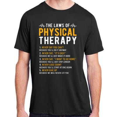 The Laws Of Physical Therapy Physical Therapist Adult ChromaSoft Performance T-Shirt