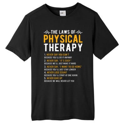 The Laws Of Physical Therapy Physical Therapist Tall Fusion ChromaSoft Performance T-Shirt