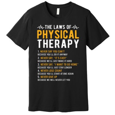 The Laws Of Physical Therapy Physical Therapist Premium T-Shirt