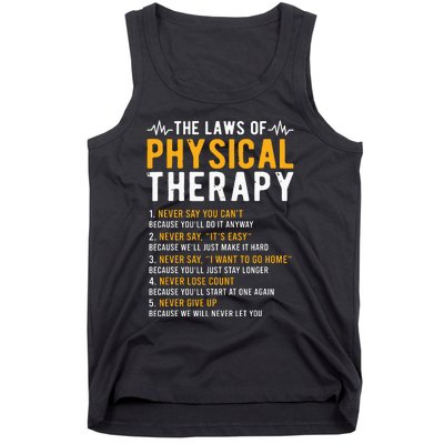 The Laws Of Physical Therapy Physical Therapist Tank Top