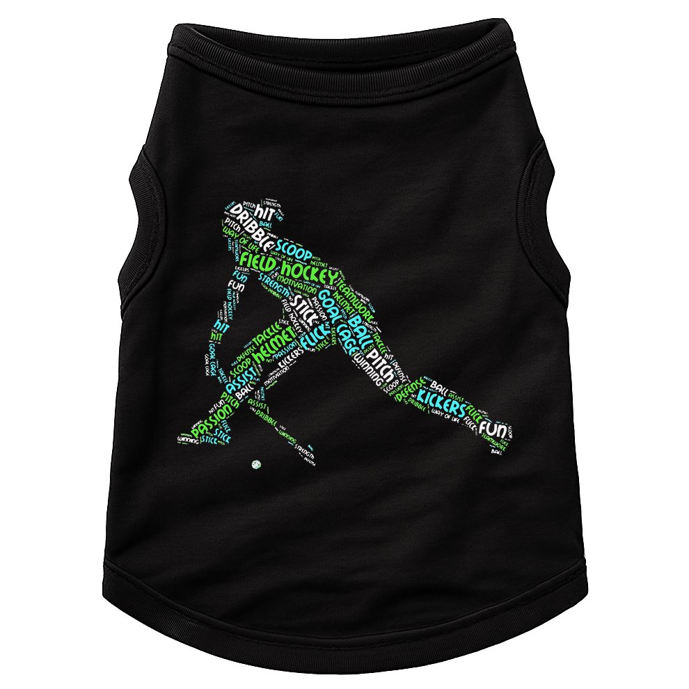The Love Of Field Hockey Vintage Hockey Player Doggie Tank