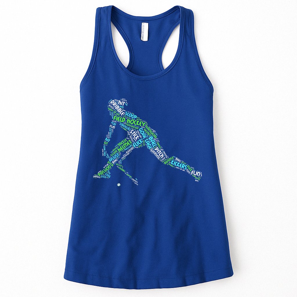 The Love Of Field Hockey Vintage Hockey Player Womens Tank Top