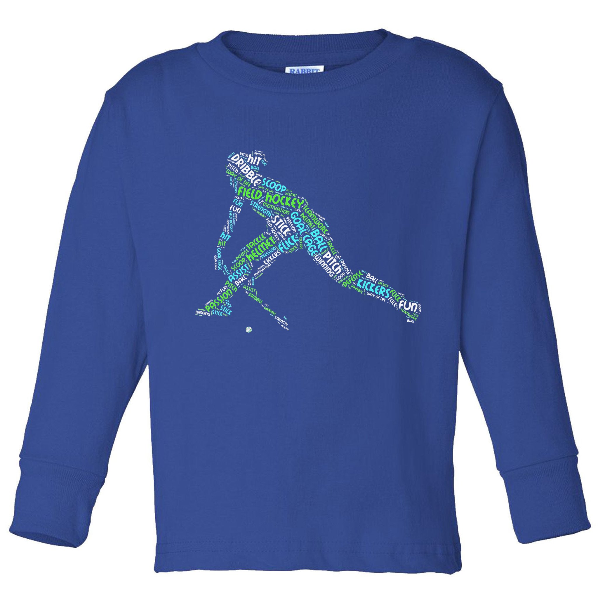 The Love Of Field Hockey Vintage Hockey Player Toddler Long Sleeve Shirt