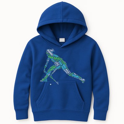 The Love Of Field Hockey Vintage Hockey Player Kids Hoodie