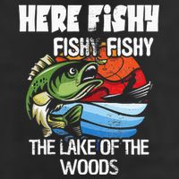 the lake of the woods Funny Fishing 7 Panel Mesh Trucker Snapback Hat