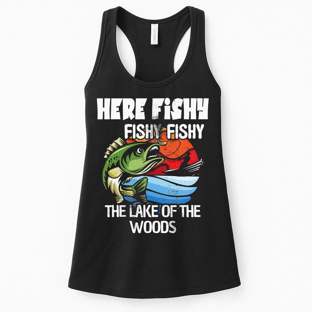 the lake of the woods Funny Fishing Womens Tank Top