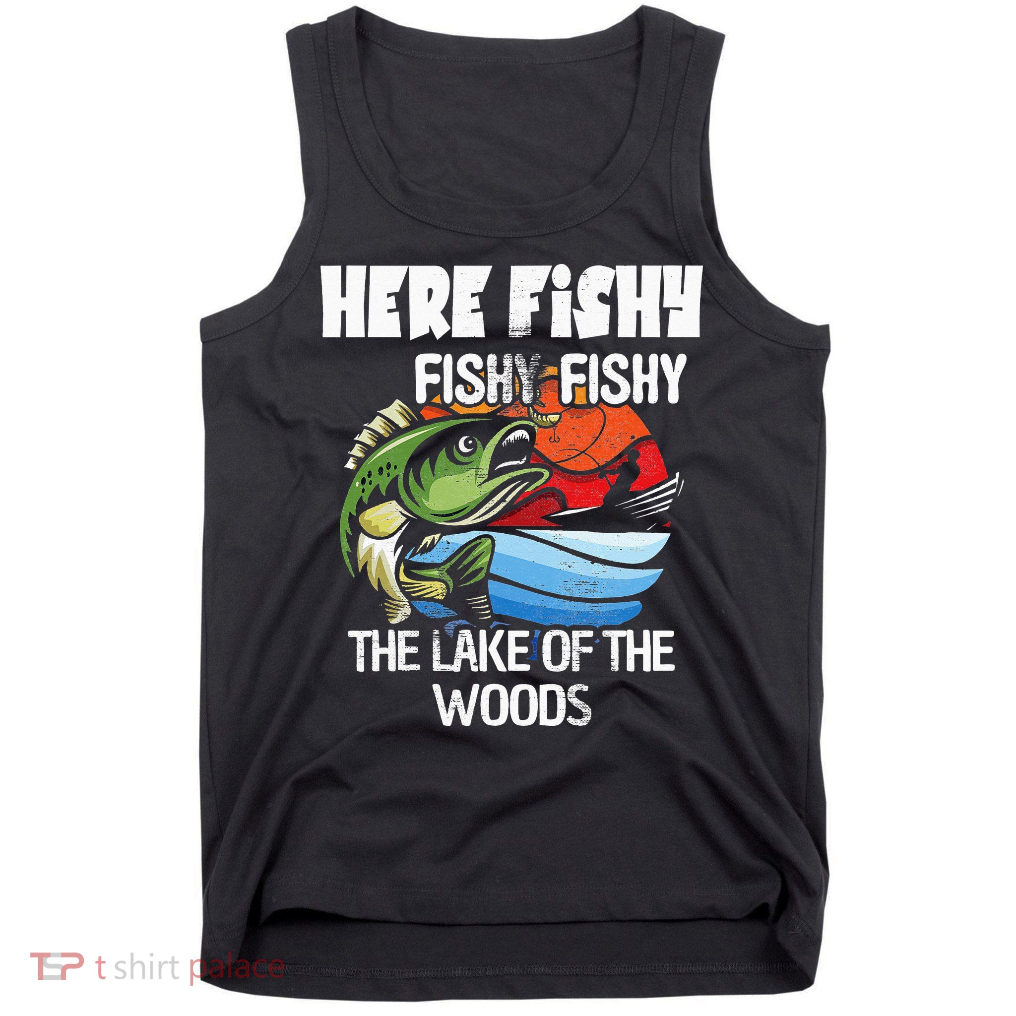 the lake of the woods Funny Fishing Tank Top
