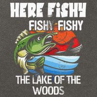 the lake of the woods Funny Fishing Cotton Canvas Backpack