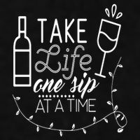 Take Life One Sip At A Time Ladies PosiCharge Tri-Blend Wicking Tank