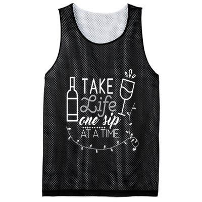 Take Life One Sip At A Time Mesh Reversible Basketball Jersey Tank