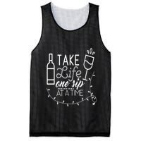 Take Life One Sip At A Time Mesh Reversible Basketball Jersey Tank