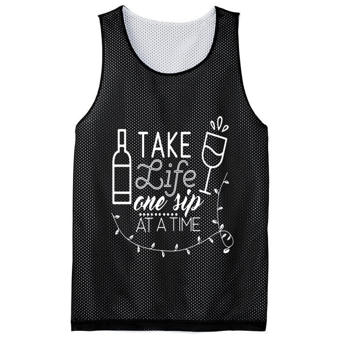 Take Life One Sip At A Time Mesh Reversible Basketball Jersey Tank
