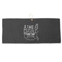 Take Life One Sip At A Time Large Microfiber Waffle Golf Towel