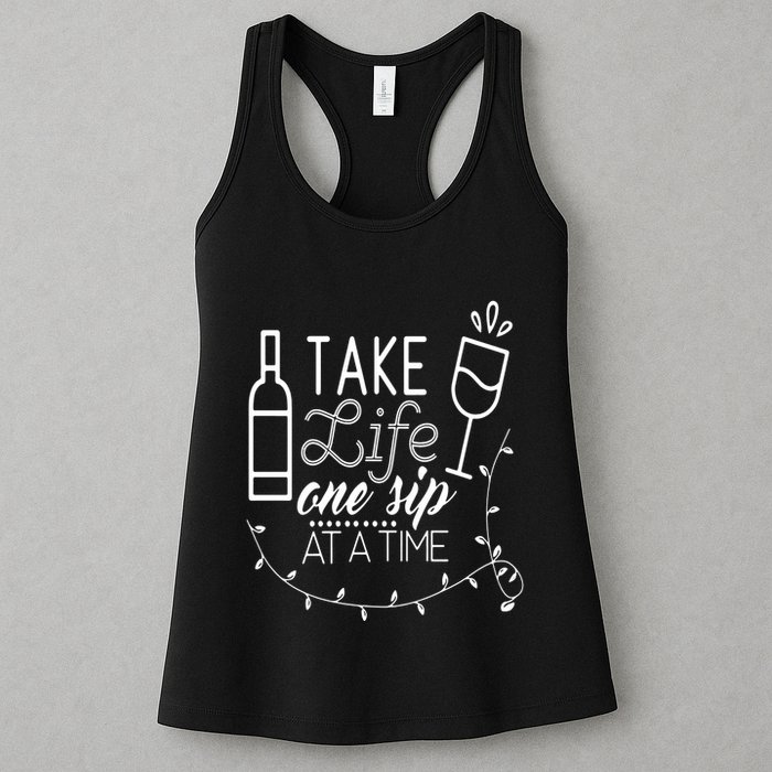Take Life One Sip At A Time Womens Tank Top