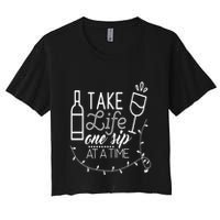 Take Life One Sip At A Time Crop Top