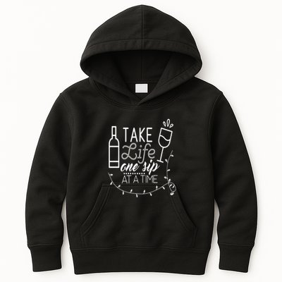 Take Life One Sip At A Time Kids Hoodie