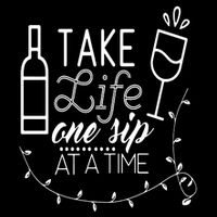 Take Life One Sip At A Time Wool Snapback Cap