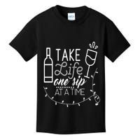 Take Life One Sip At A Time Kids T-Shirt