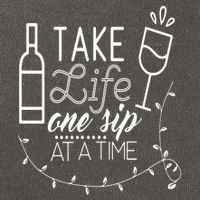 Take Life One Sip At A Time Cotton Canvas Backpack