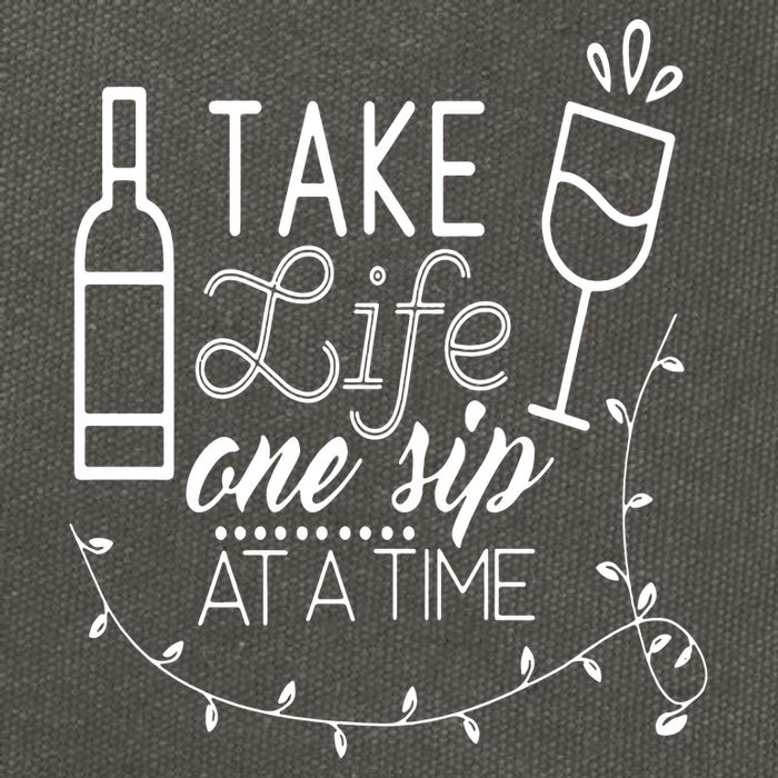 Take Life One Sip At A Time Cotton Canvas Backpack