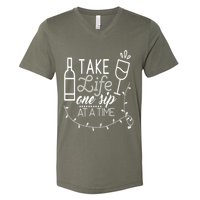 Take Life One Sip At A Time V-Neck T-Shirt
