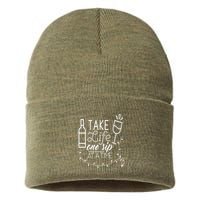 Take Life One Sip At A Time Sustainable Knit Beanie