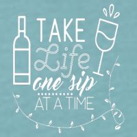 Take Life One Sip At A Time Sueded Cloud Jersey T-Shirt