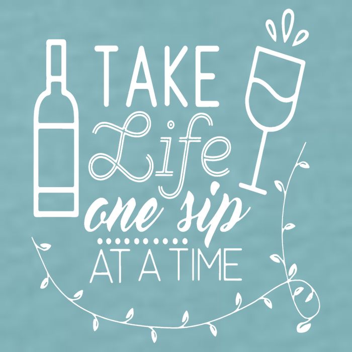 Take Life One Sip At A Time Sueded Cloud Jersey T-Shirt