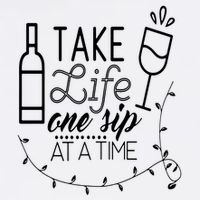 Take Life One Sip At A Time Garment-Dyed Sweatshirt