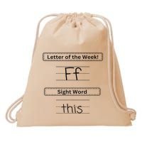 The Letter Of The Week F Sight Word This Drawstring Bag