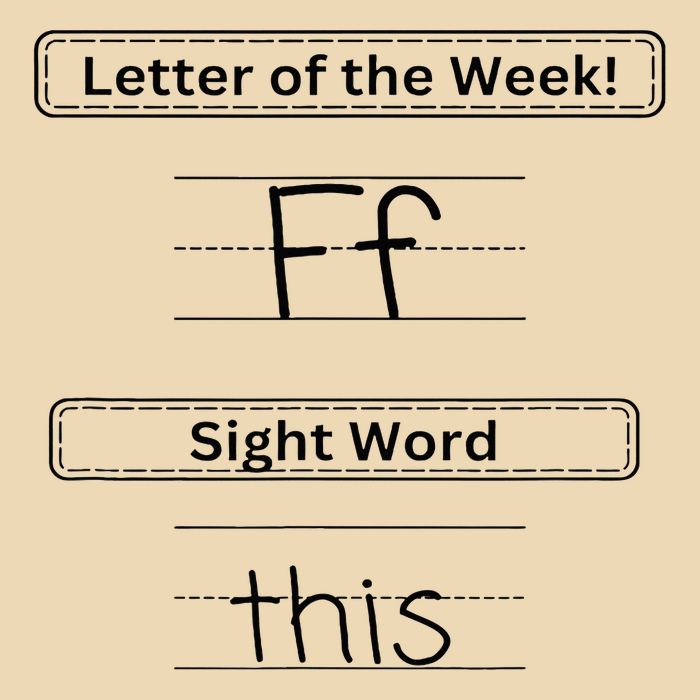 The Letter Of The Week F Sight Word This Drawstring Bag