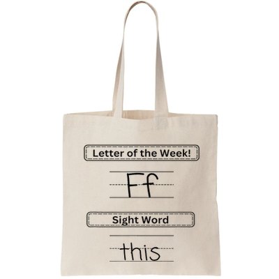 The Letter Of The Week F Sight Word This Bag