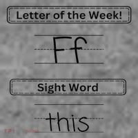 The Letter Of The Week F Sight Word This 7-Panel Snapback Hat