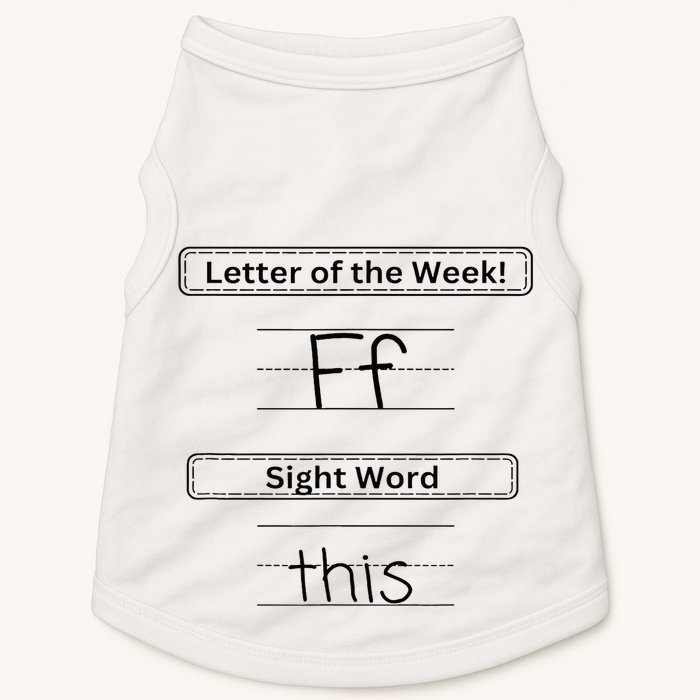 The Letter Of The Week F Sight Word This Doggie Tank