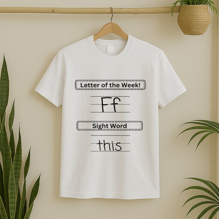 The Letter Of The Week F Sight Word This T-Shirt