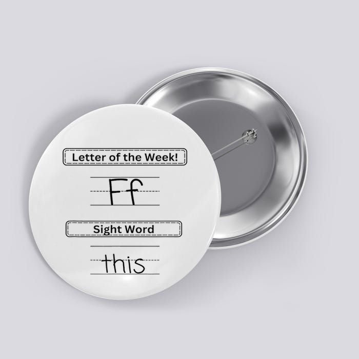 The Letter Of The Week F Sight Word This Button