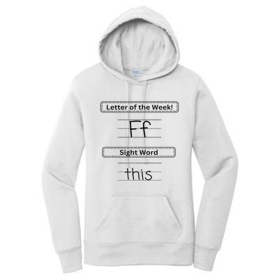 The Letter Of The Week F Sight Word This Women's Pullover Hoodie