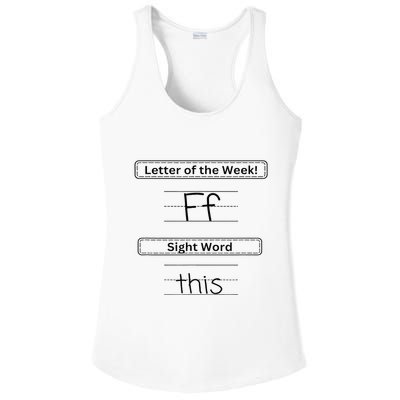 The Letter Of The Week F Sight Word This Ladies PosiCharge Competitor Racerback Tank