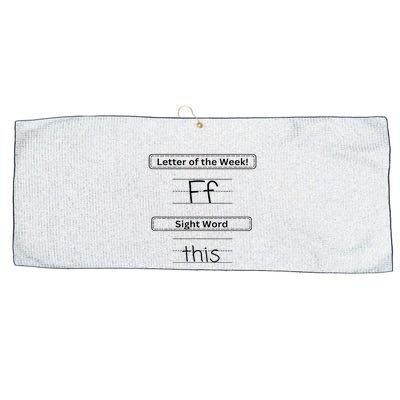 The Letter Of The Week F Sight Word This Large Microfiber Waffle Golf Towel