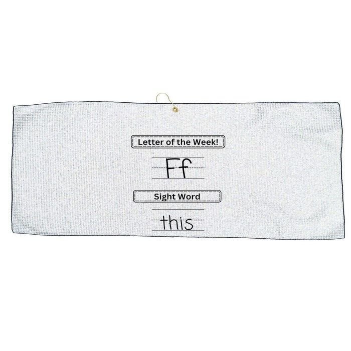 The Letter Of The Week F Sight Word This Large Microfiber Waffle Golf Towel