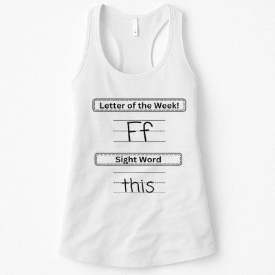 The Letter Of The Week F Sight Word This Womens Tank Top
