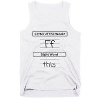 The Letter Of The Week F Sight Word This Tank Top