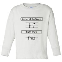 The Letter Of The Week F Sight Word This Toddler Long Sleeve Shirt
