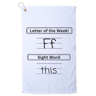 The Letter Of The Week F Sight Word This Golf Towel